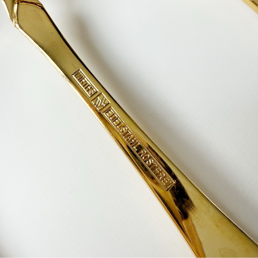 VTG Wirths Bestecke Kaskade Gold Plated Pastry Tea Coffee Teaspoons Holidays - Picture 3 of 7
